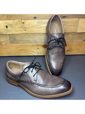 Stacy Adams Dress Shoes Men’s 8.5 Two Tone Wedding Office Sleek Business Derby
